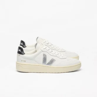 Piele V-90 Alb Argintiu Negru