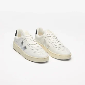 Piele V-90 Alb Argintiu Negru