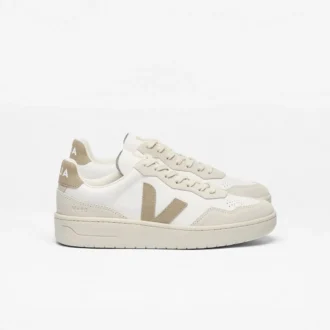 V-90 Piele Alb Taupe